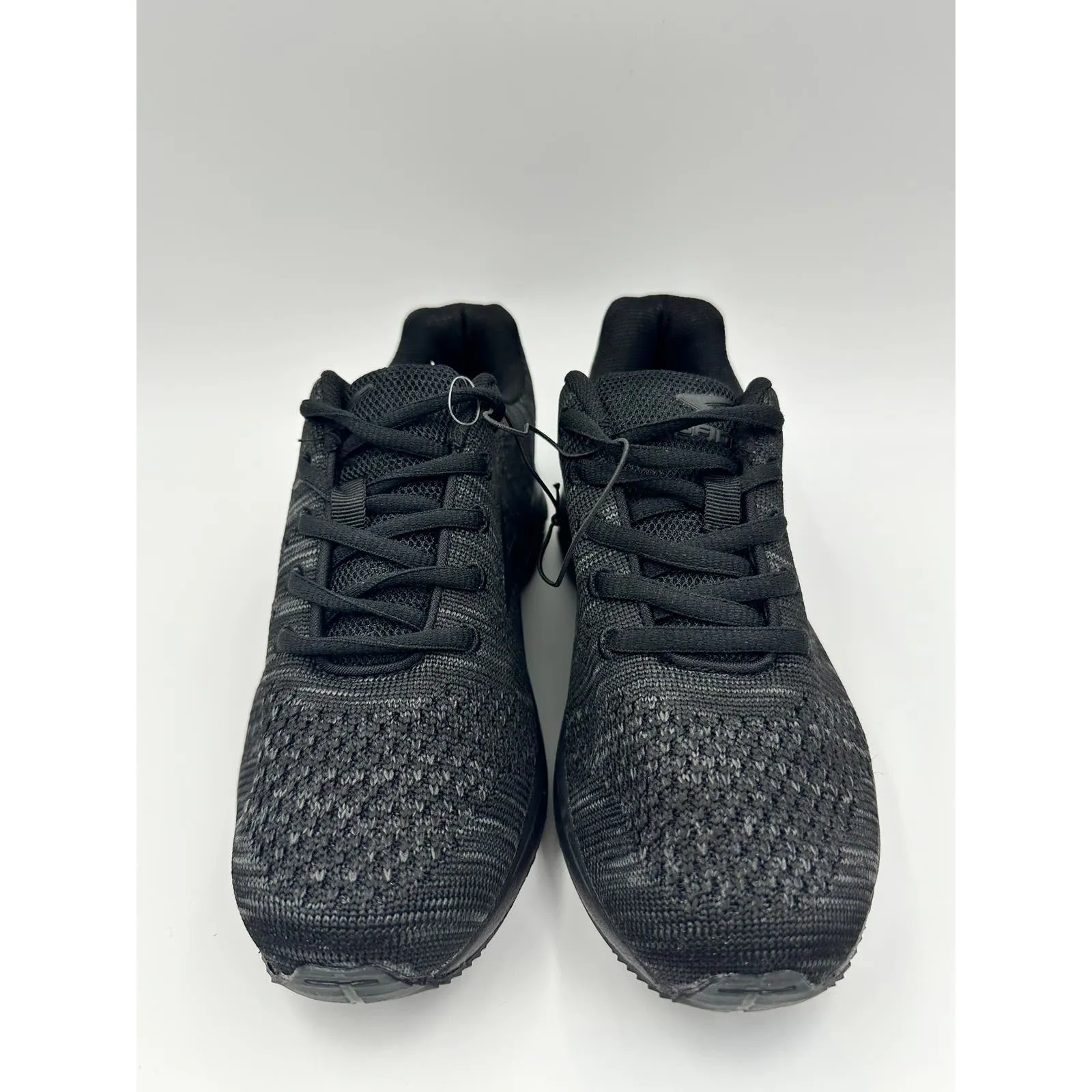 Big Kids Size 4 Black Sneaker with Laces and Gray Accents